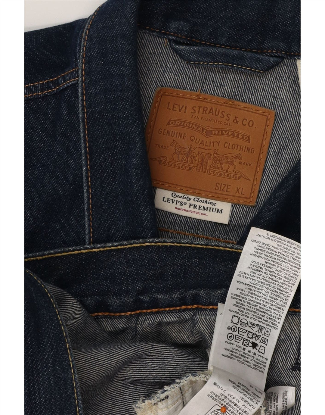 LEVI'S muška traper jakna UK 42 XL tamnoplavi pamuk