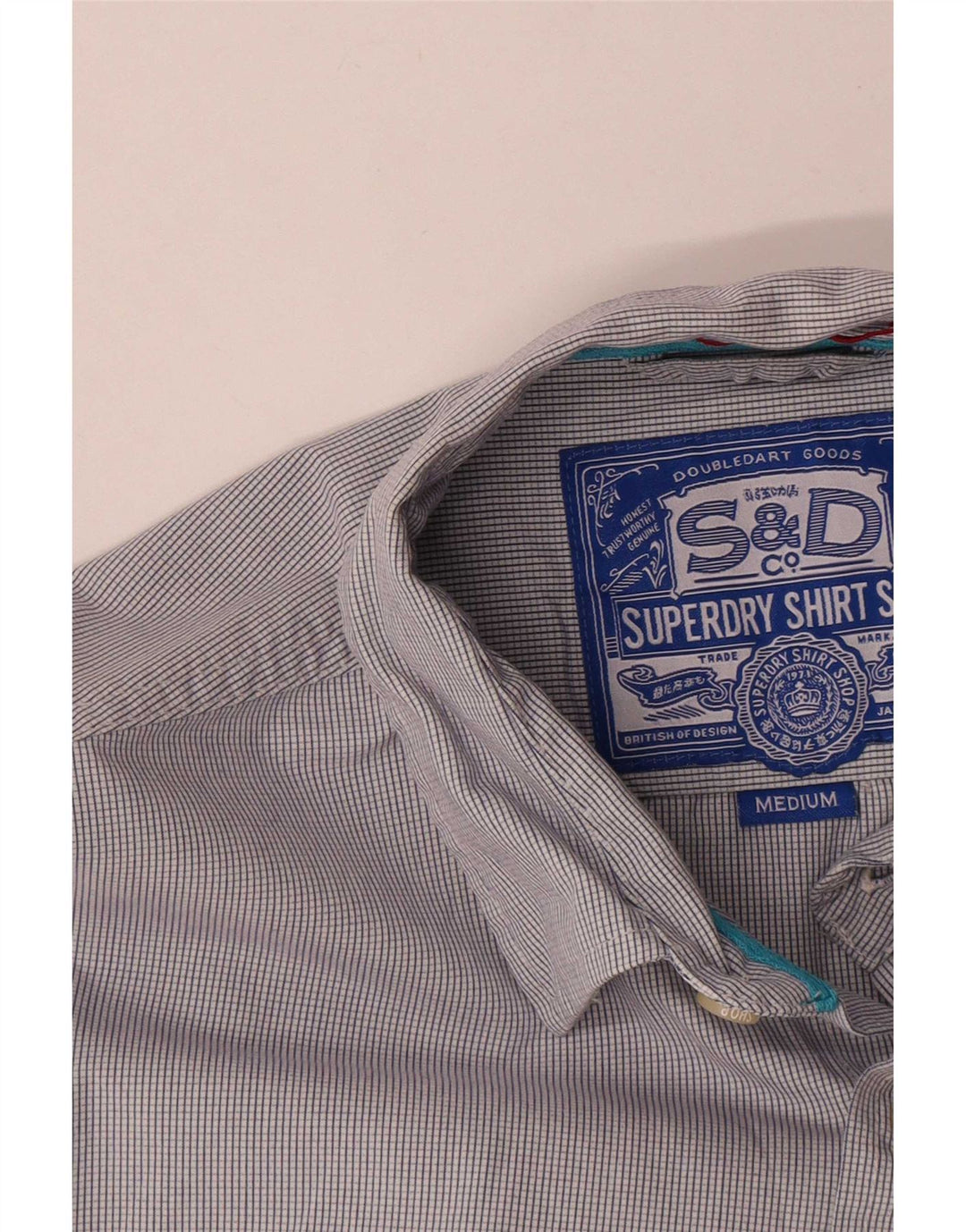 Superdry muška košulja srednje sivi pamuk od ginghama