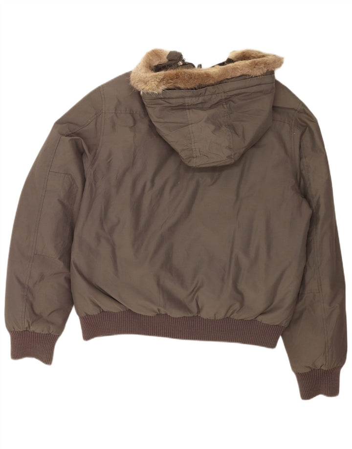 Woolrich muška podstavljena bombaška jakna s kapuljačom UK 40, veliki sivi pamuk