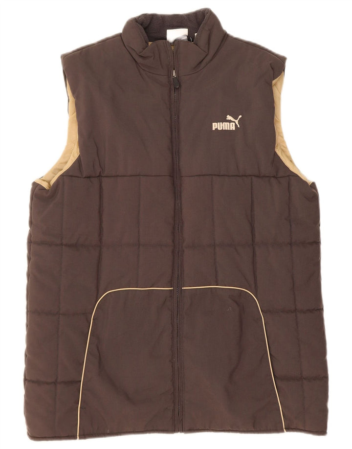 PUMA Boys Padded Gilet 15-16 Years Brown Polyester