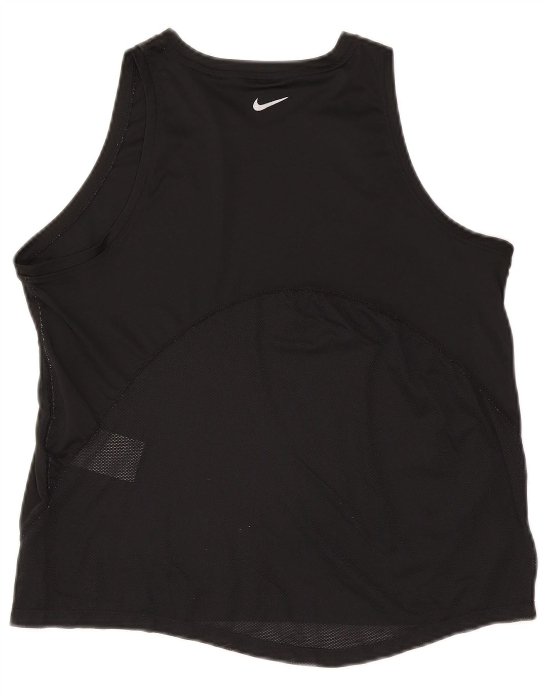 NIKE Womens Dri Fit Vest Top UK 14 Medium Black Polyester