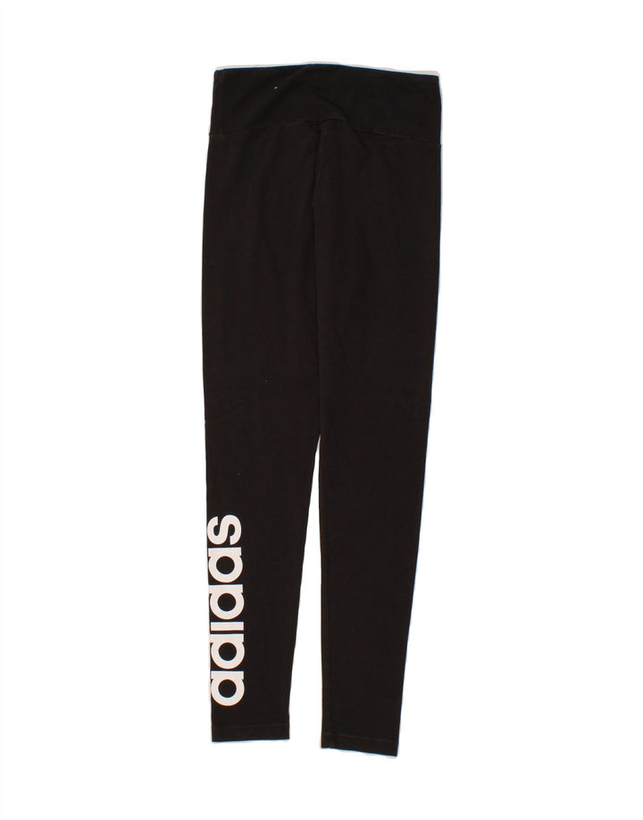 ADIDAS Womens Graphic Leggings UK 8/10 Small  Black Vintage Adidas and Second-Hand Adidas from Messina Hembry 