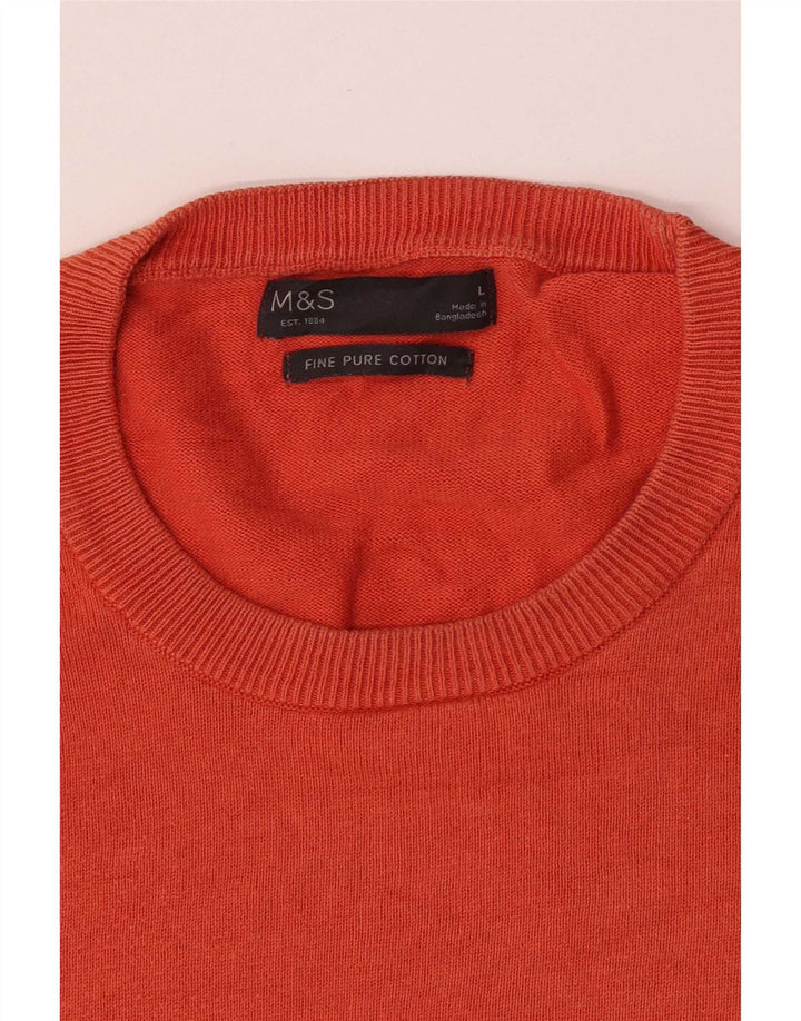 Marks & Spencer muški pulover s okruglim izrezom, velika narančasta