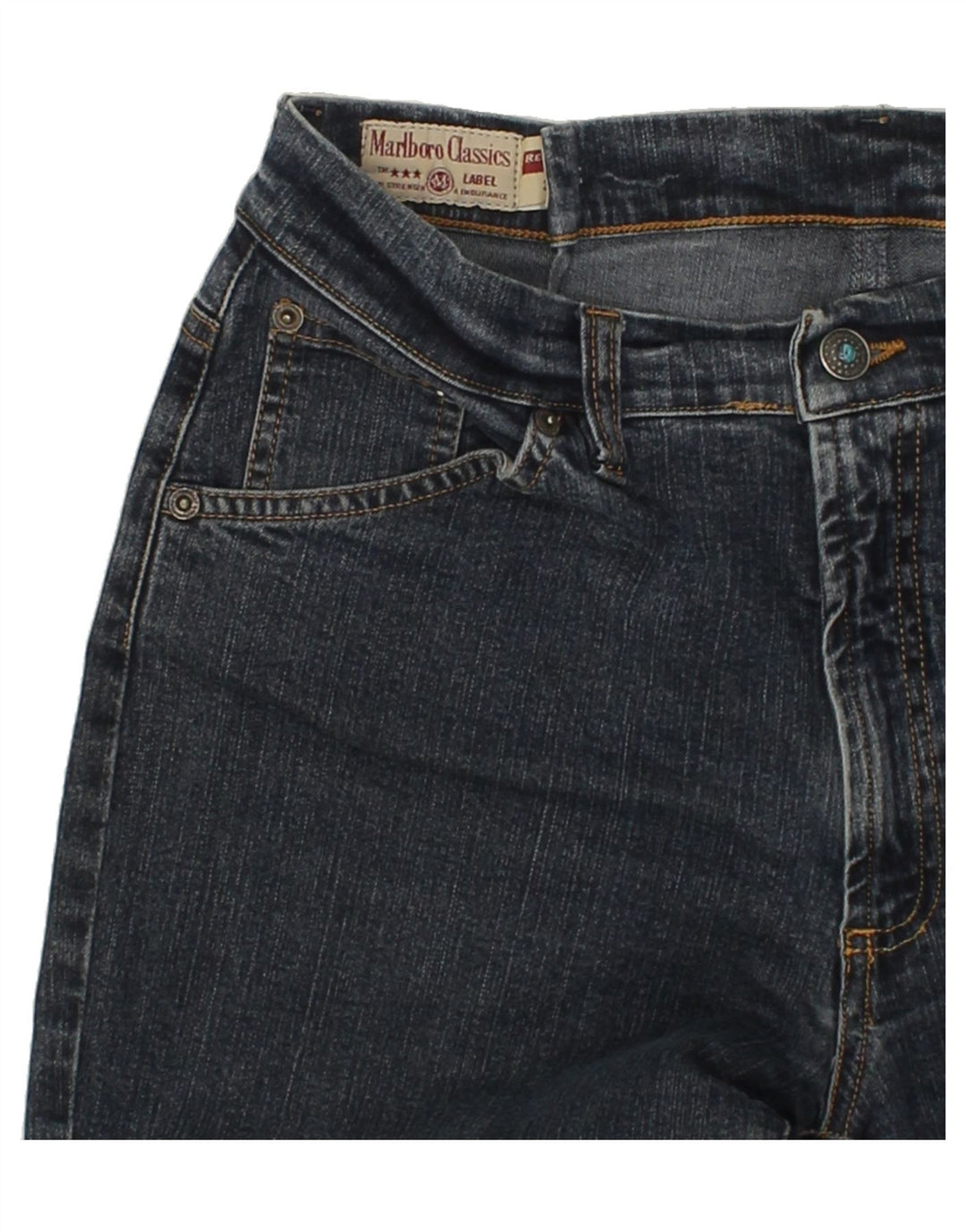 MARLBORO CLASSICS Womens Straight Jeans W33 L27 Navy Blue Cotton Vintage Marlboro Classics and Second-Hand Marlboro Classics from Messina Hembry 