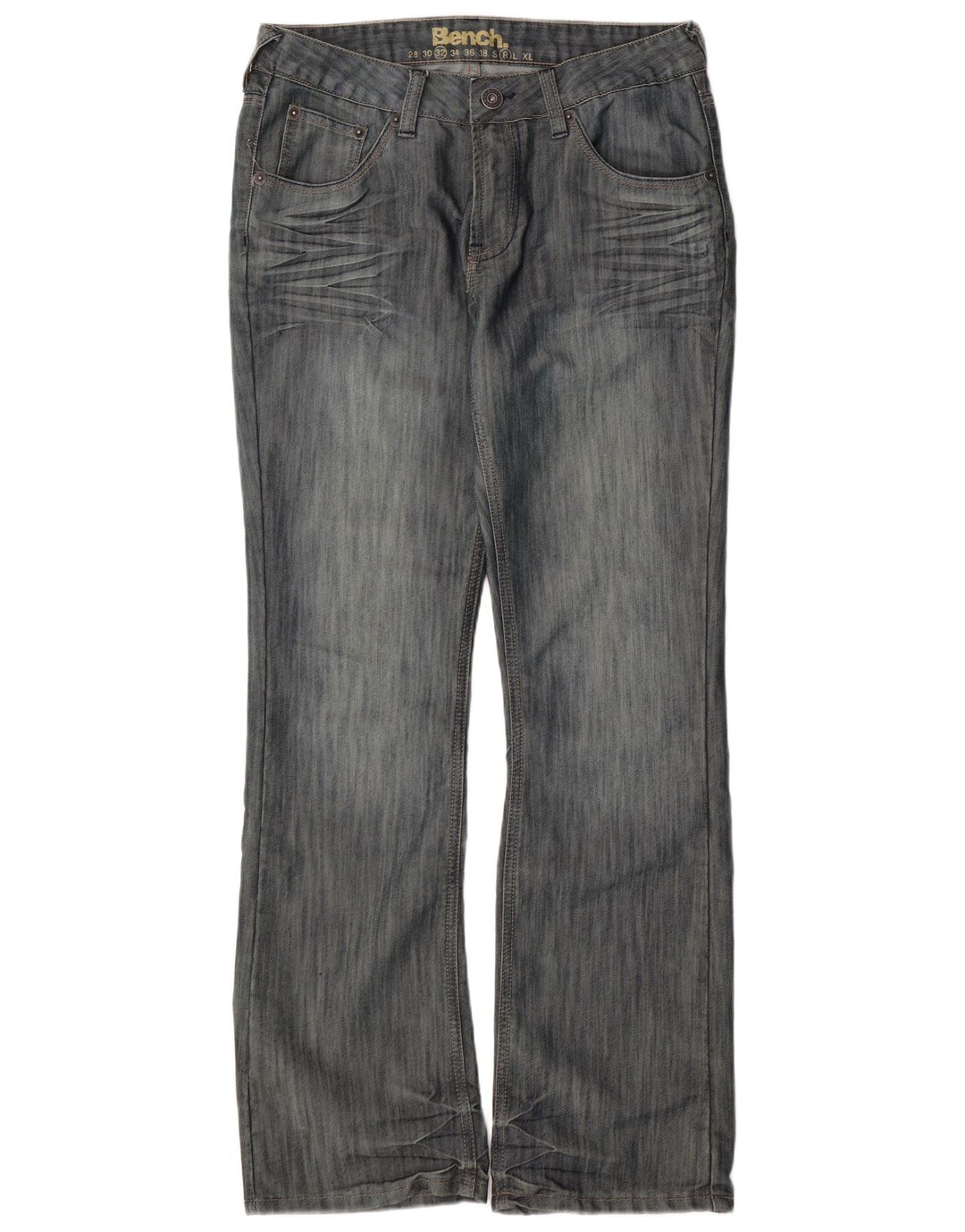 BENCH Muške traperice Regular Fit Bootcut W32 L31 Plavi pamuk