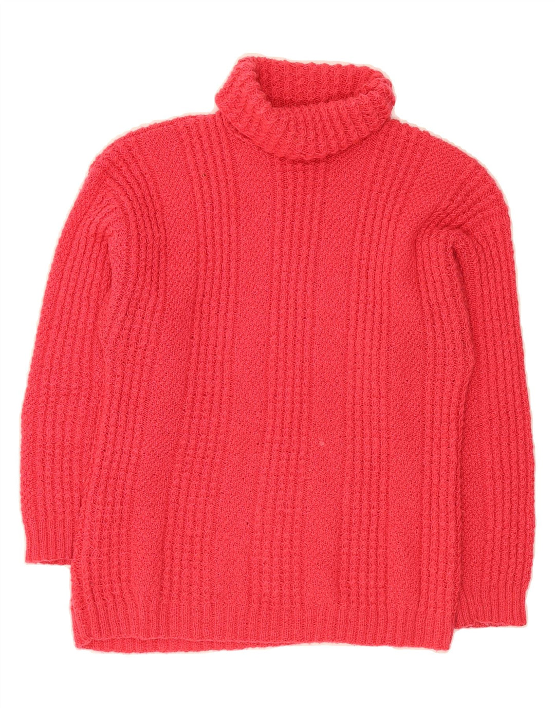VINTAGE Womens Roll Neck Jumper Sweater UK 12 Medium Pink Vintage Vintage and Second-Hand Vintage from Messina Hembry 