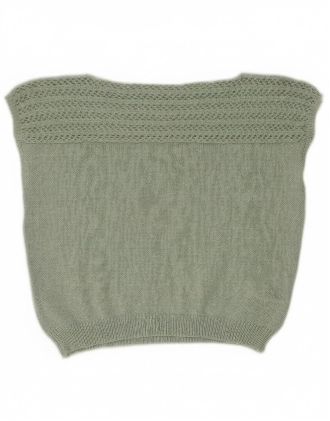 Shein ženski kratki prsluk bez rukava UK 14 Srednje zeleni poliester
