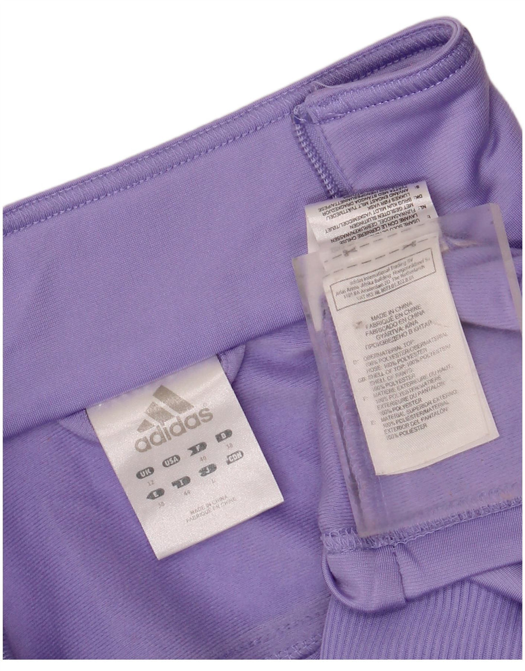 ADIDAS ženska gornja jakna trenirke UK 12 srednje ljubičasta poliester