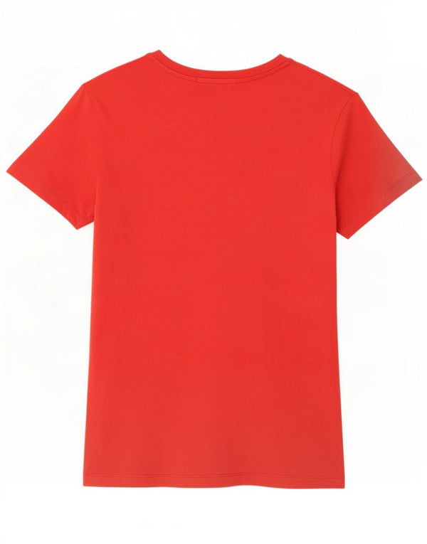 Calvin Klein Jeans Ženska grafička majica kratkih rukava UK 14 Large Red Cotton