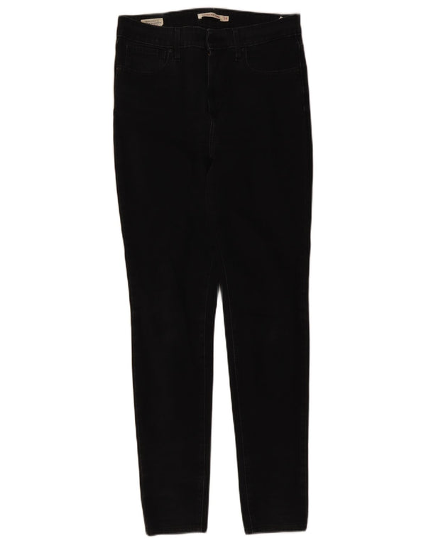Levi's Womens 721 High Rise Skinny Jeans W29 L30 Black Cotton