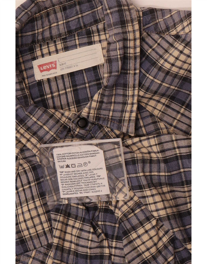 Levi's muška uska košulja velikog plavog kariranog pamuka