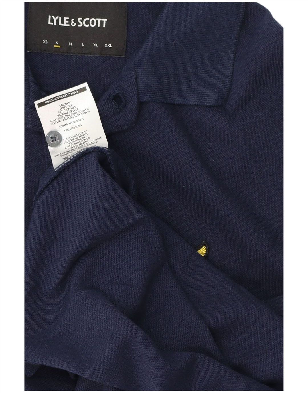 Lyle & Scott muška polo majica mala tamnoplava pamuk