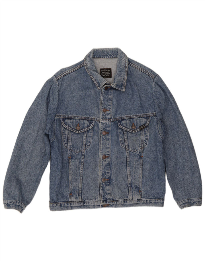 Benetton muška traper jakna IT 50 Large Blue Cotton
