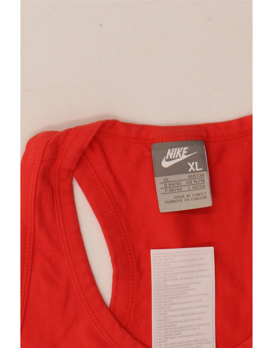 Nike Ženska majica s prslukom UK 16/18 XL, crveni pamuk