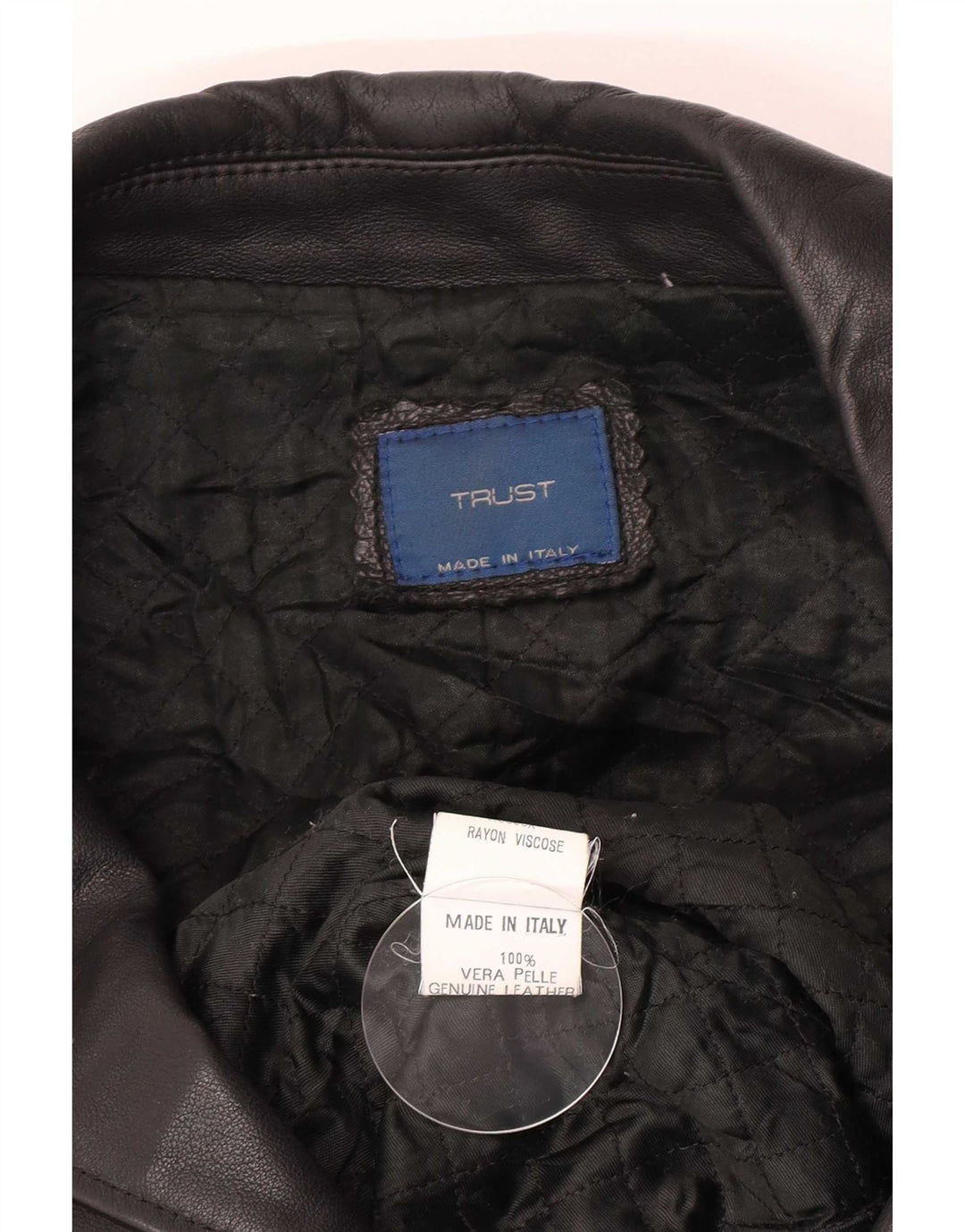 Vintage muška kožna jakna IT 52 XL crna koža