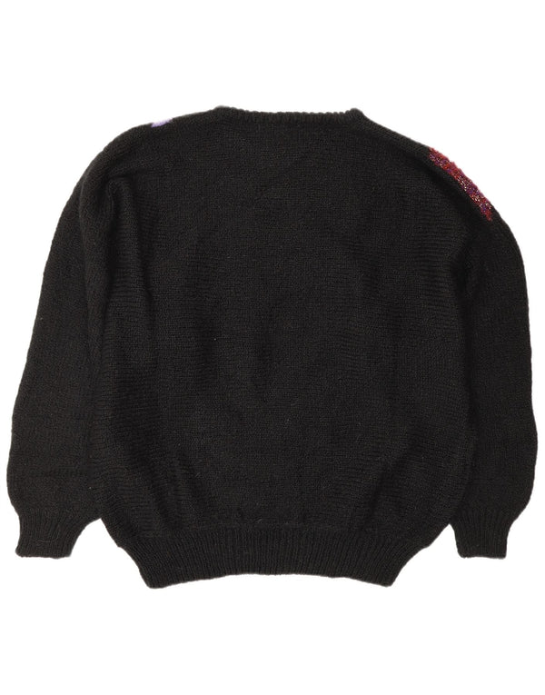 C&A ženski džemper s okruglim izrezom UK 18 XL crni akril