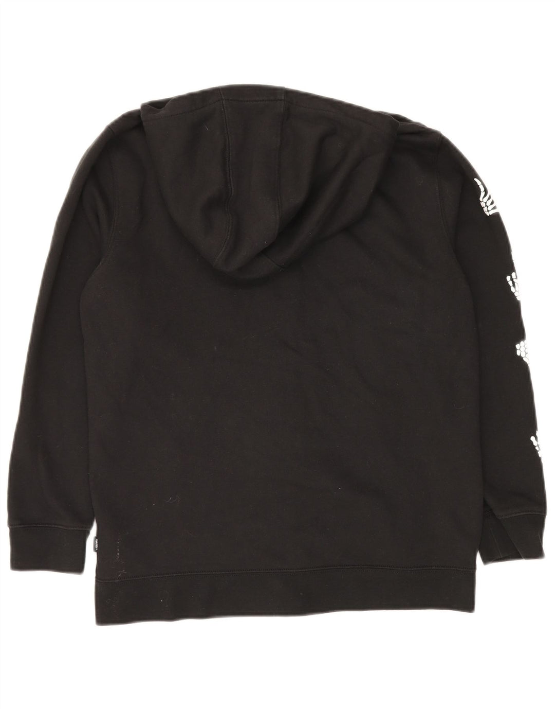 VANS ženski pulover s kapuljačom s grafičkim patentnim zatvaračem UK 18 XL crni pamuk