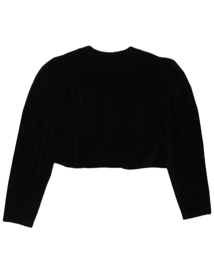 CHOU CHOU Ženski Bolero Top UK 14 Veliki crni