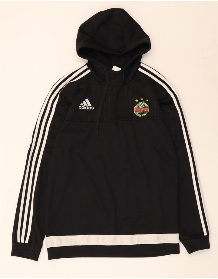 Adidas muška majica s kapuljačom s kapuljačom srednje crne boje, poliester