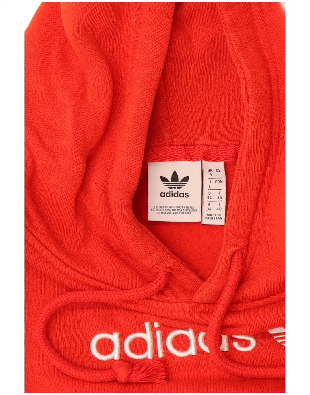 ADIDAS Ženska majica s kapuljačom s grafičkim motivima UK 8 Mala crvena pamuk