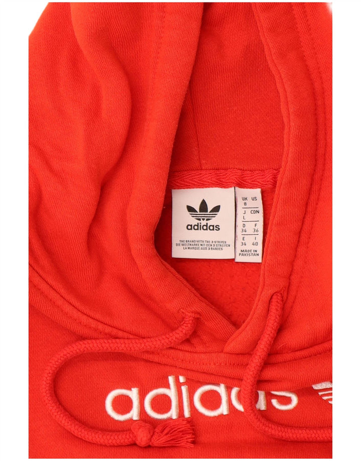 ADIDAS Ženska majica s kapuljačom s grafičkim motivima UK 8 Mala crvena pamuk