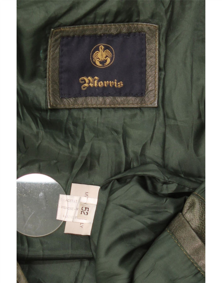 Morris muška kožna jakna s kapuljačom IT 52 XL zelena koža