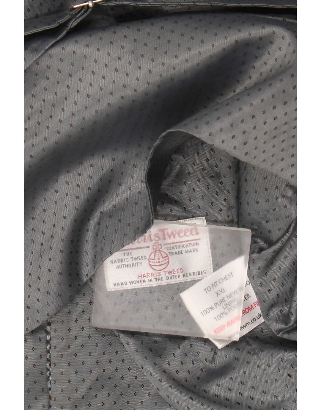 Harris Tweed muški prsluk 2XL siva nova vuna
