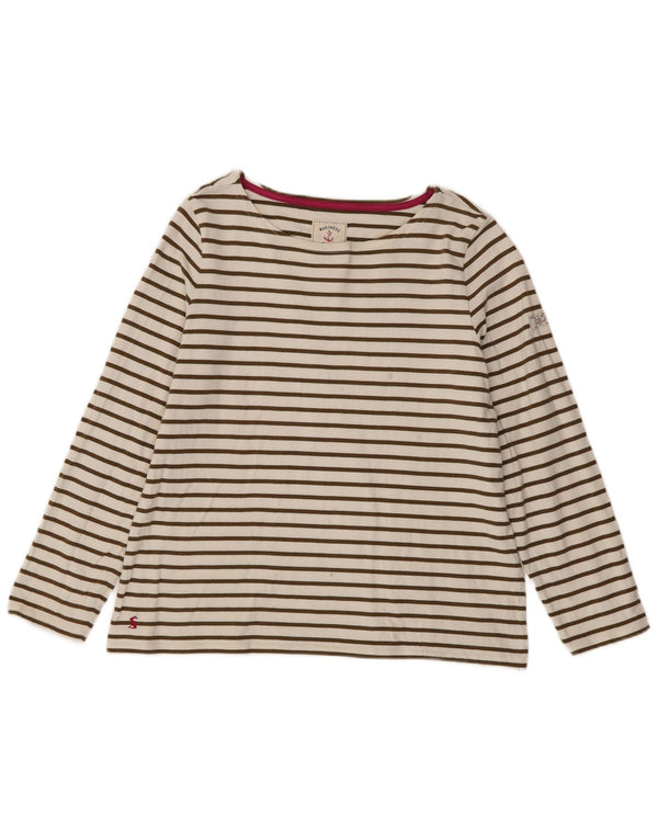 Joules Ženska majica dugih rukava UK 16 Large White Striped Cotton
