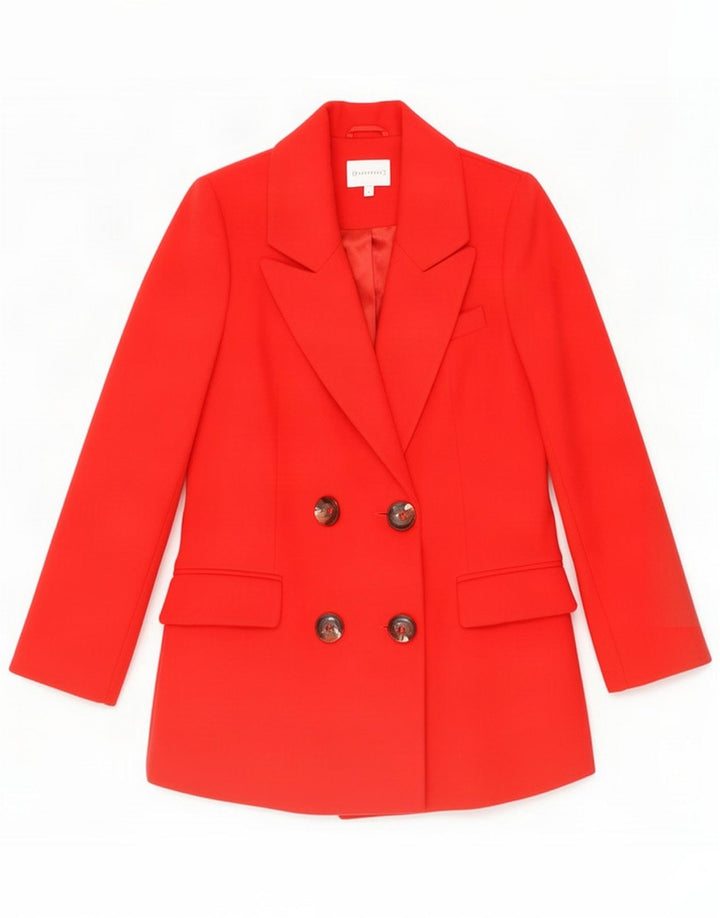 Warehouse Ženska dvoredna jakna UK 10 Small Red Polyester