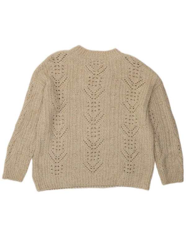 Ženski džemper s okruglim izrezom Massimo Dutti UK 16 Large Off White