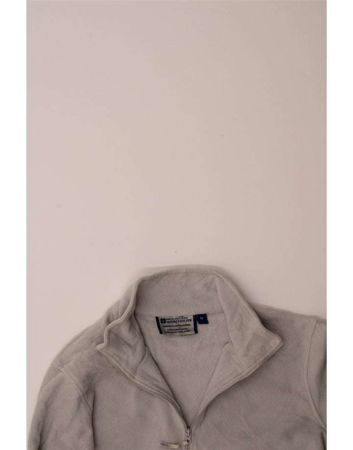 MOUNTAIN WAREHOUSE Womens Zip Neck Fleece Jumper UK 12 Medium Grey Vintage Mountain Warehouse and Second-Hand Mountain Warehouse from Messina Hembry 