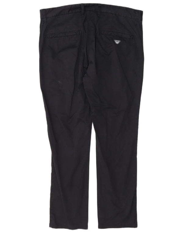 Armani muške ravne chino hlače EU 52 XL W38 L29 tamnoplavi pamuk