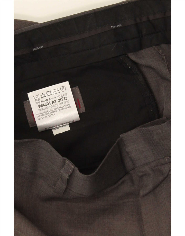 Marks & Spencer muške ravne chino hlače W36 L29 sivi poliester