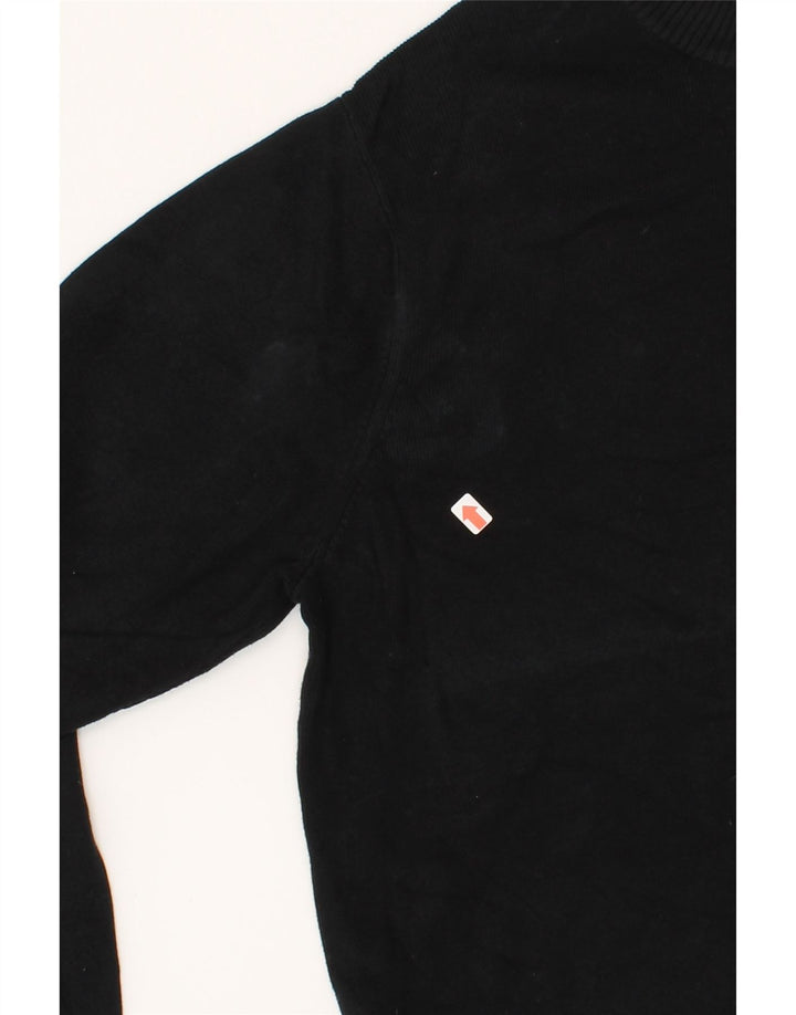 DOCKERS Mens Zip Neck Jumper Sweater 2XL Black Cotton Vintage Dockers and Second-Hand Dockers from Messina Hembry 