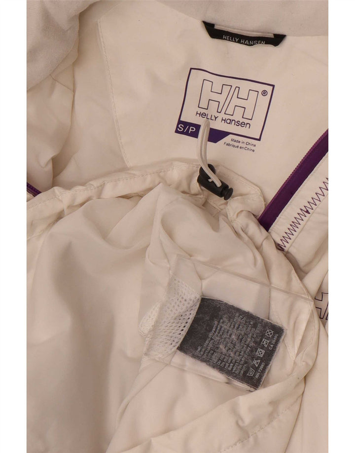 Helly Hansen Ženska kišna jakna s kapuljačom s grafičkim motivima UK 10 Mala bijela poliamidna