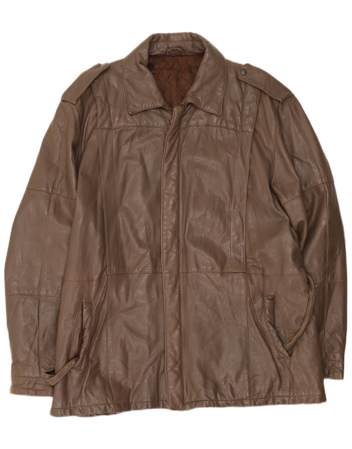 Vintage muška vojna kožna jakna UK 40 Large Brown