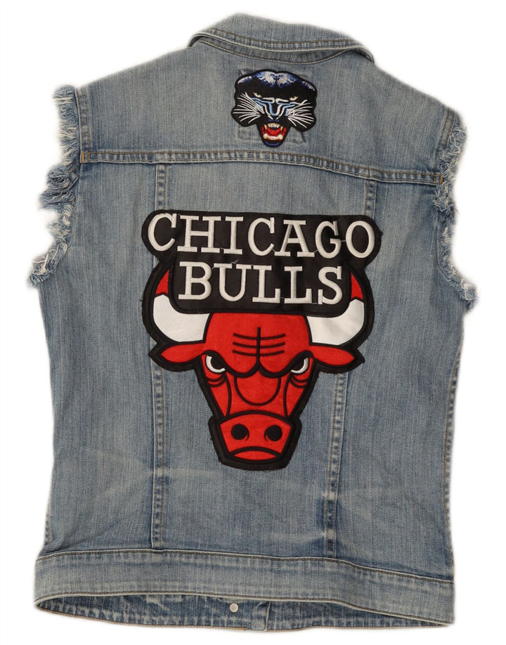 ESPRIT Ženska Chicago Bulls Graphic Denim Gilet UK 12 Srednje plavi pamuk