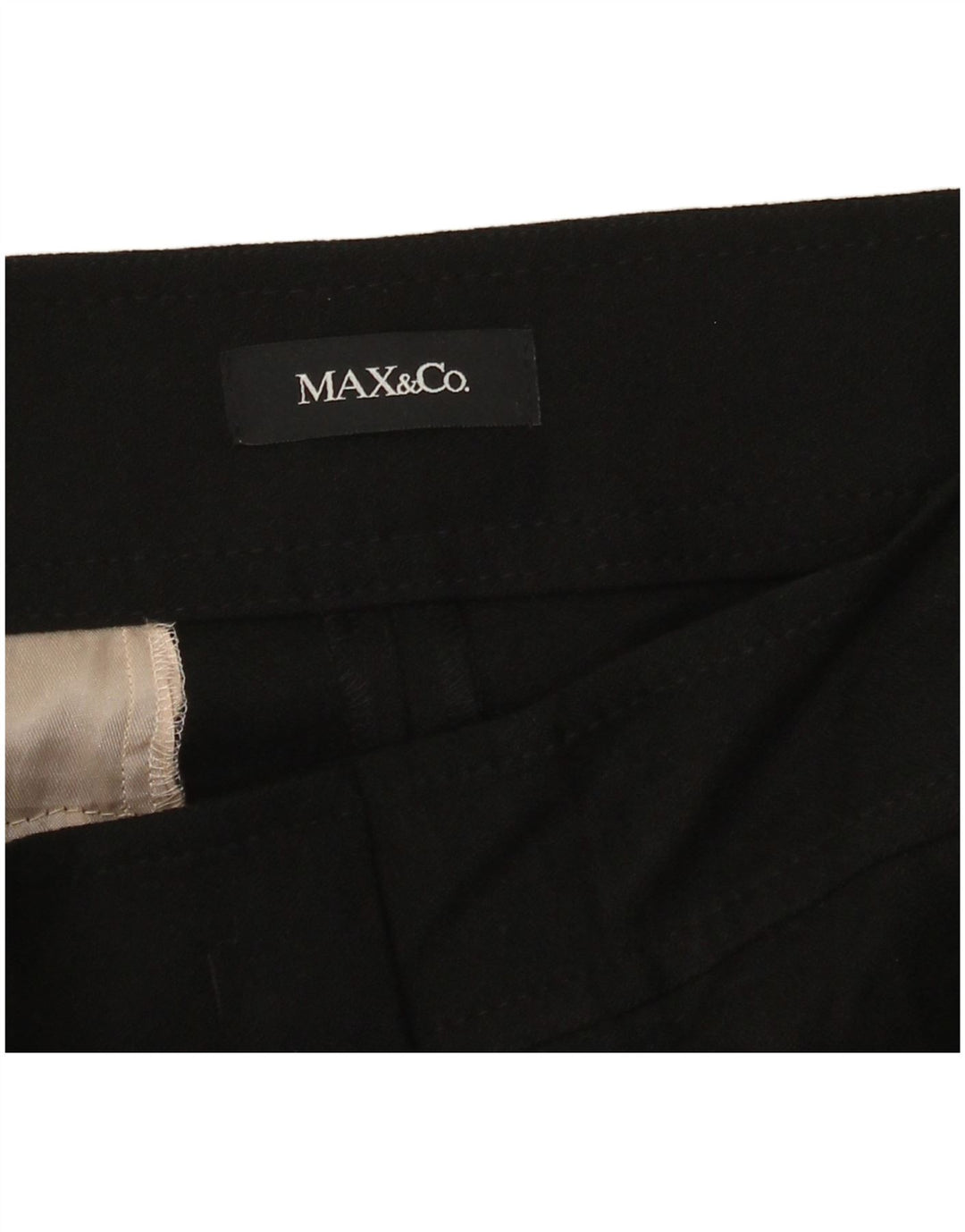 Max & Co. Ženske ravne chino hlače W30 L27 crne
