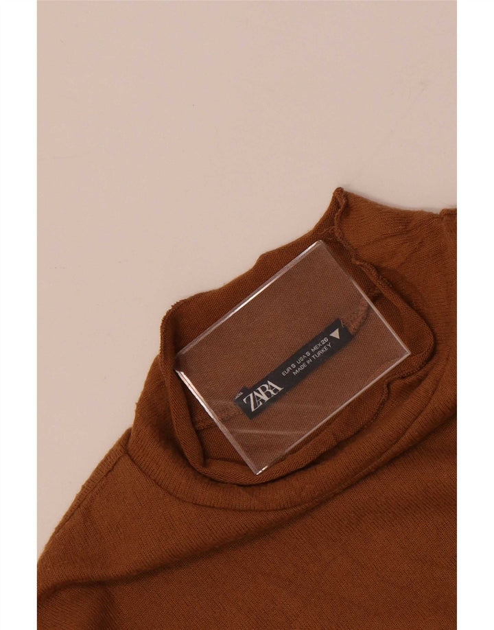 Zara ženski kratki rukav dugih rukava UK 8 Small Brown