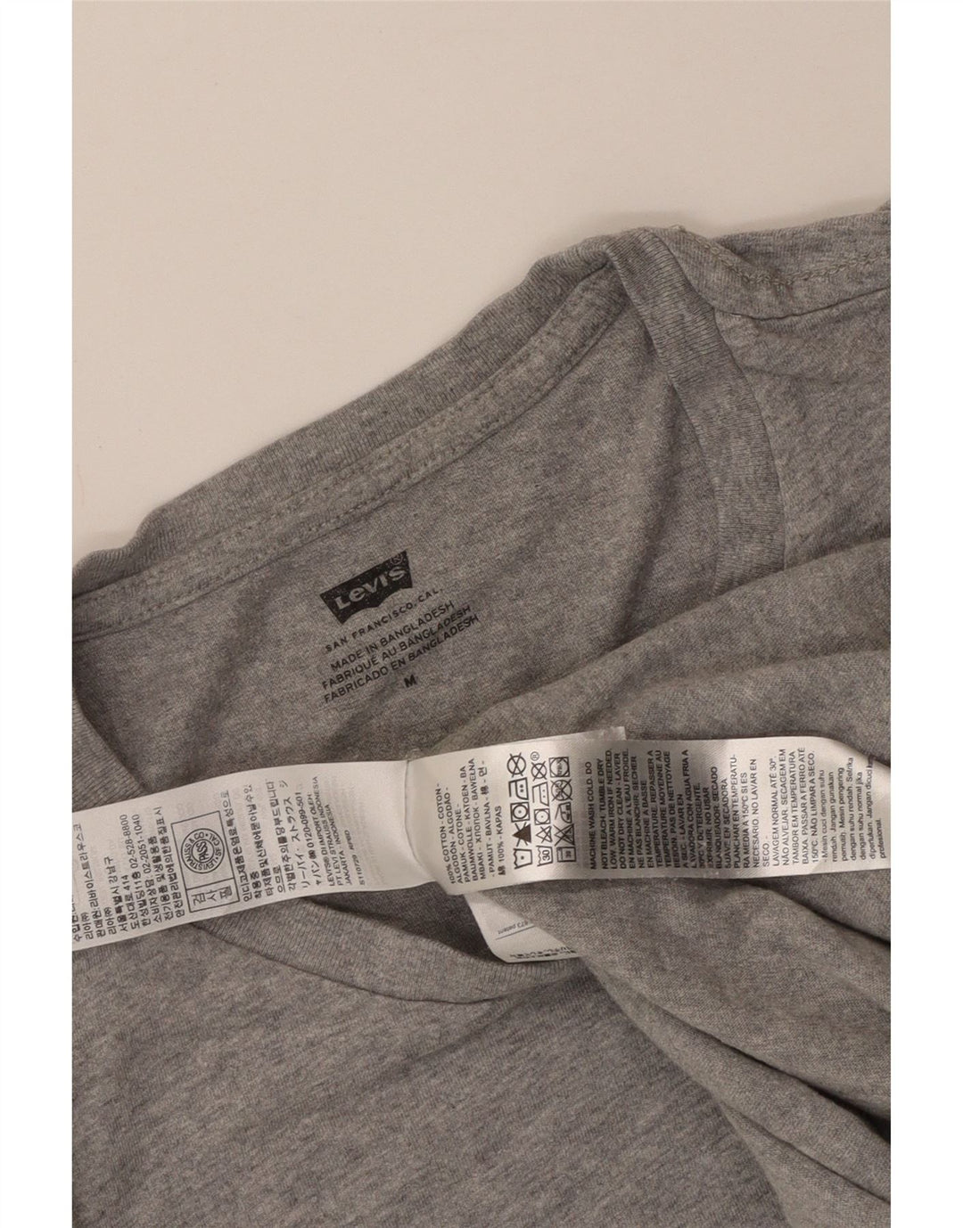 Levi's muška majica kratkih rukava s grafičkim motivima, srednje sivi flekasti pamuk