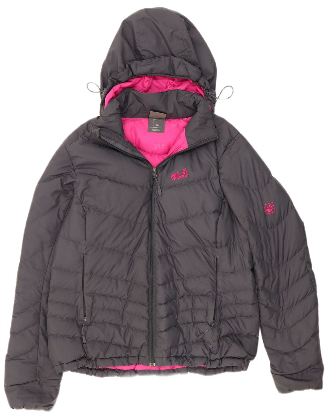 Jack Wolfskin ženska standardna podstavljena jakna s kapuljačom UK 16 velika siva