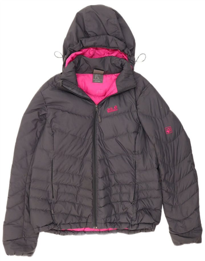 Jack Wolfskin ženska standardna podstavljena jakna s kapuljačom UK 16 velika siva
