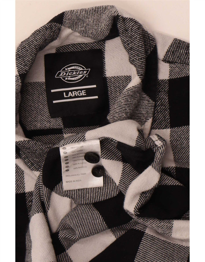Dickies muška flanelska košulja, veliki crni pamuk od ginghama