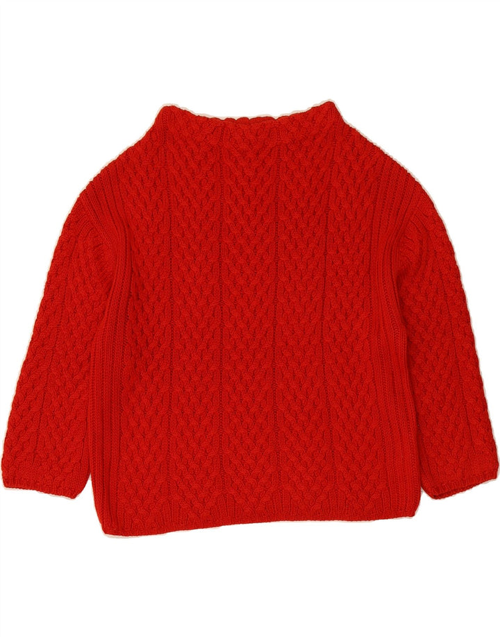 ZARA Womens Turtle Neck Jumper Sweater UK 14 Medium Red Acrylic Vintage Zara and Second-Hand Zara from Messina Hembry 