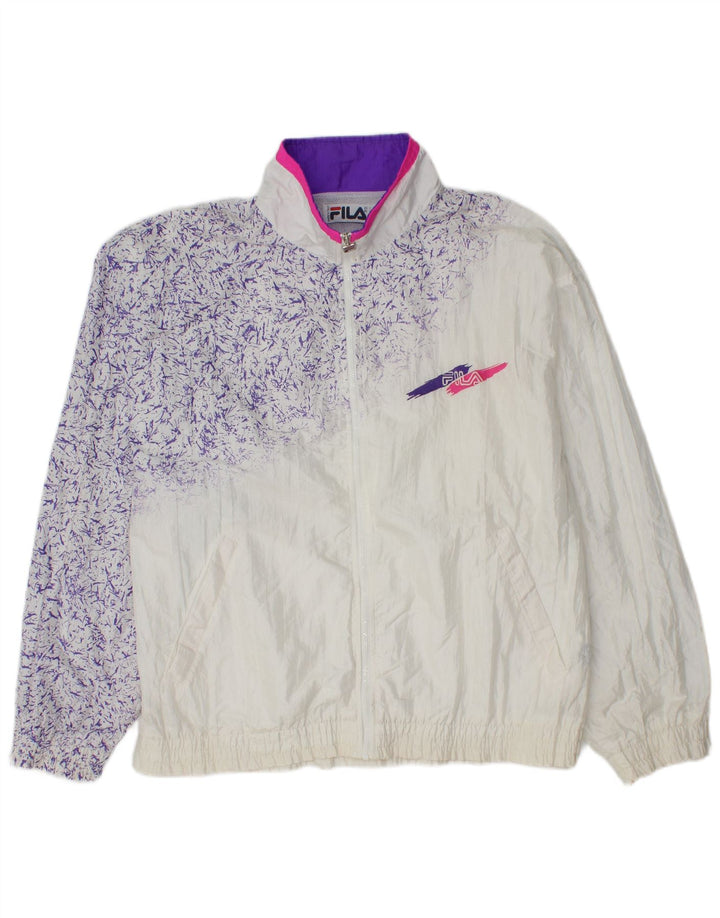 Fila ženska gornja jakna od trenirke IT 50 XL od bijelog pjegavog poliamida