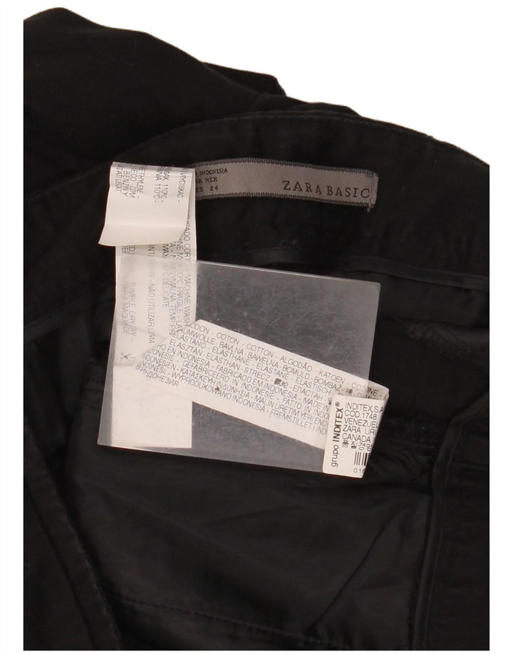 ZARA ženske chino kratke hlače EU 34 2XS W24 crni pamuk