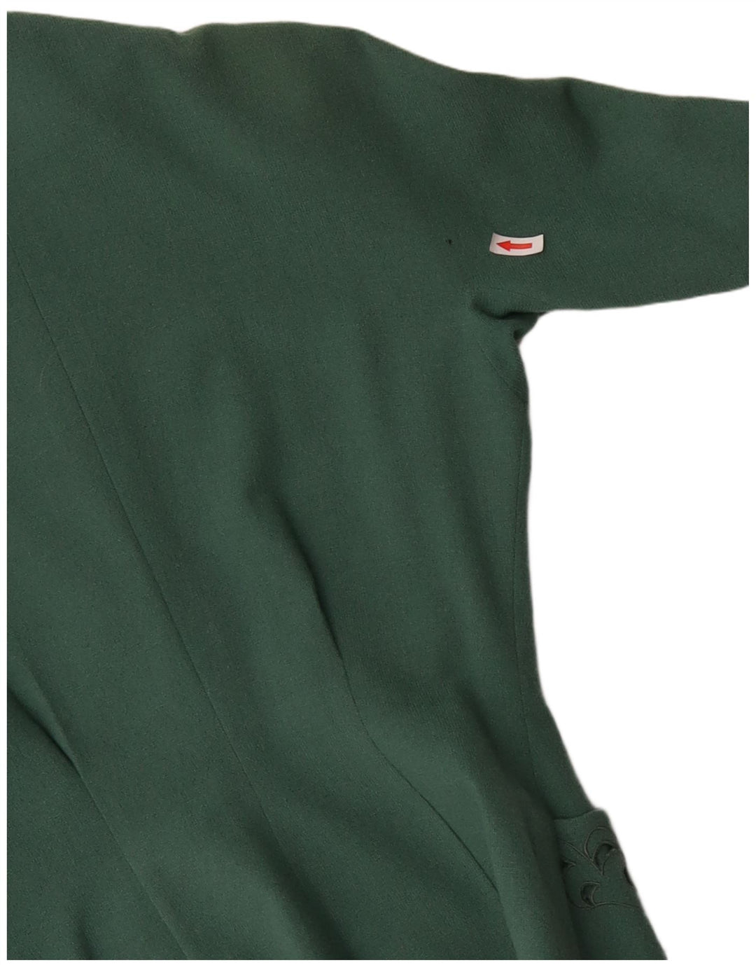 Vintage ženski sako s 3 gumba UK 12 Srednje zeleni paisley