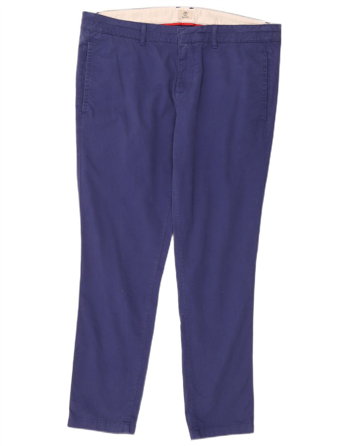 TIMBERLAND Womens Slim Cropped Trousers US 8 Medium W36 L27 Blue