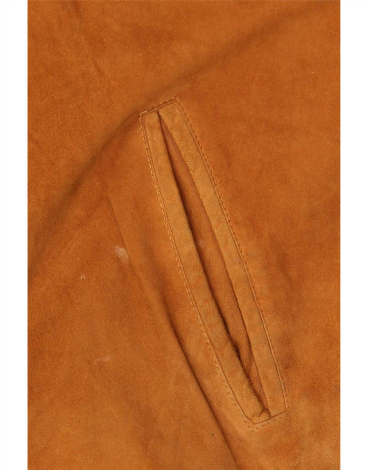 Vintage muška bomber jakna od brušene kože IT 54 2XL smeđa koža