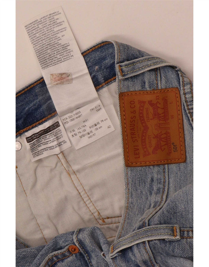 Levi's ženske 501 kratke traper kratke hlače W31 srednje plavi pamuk